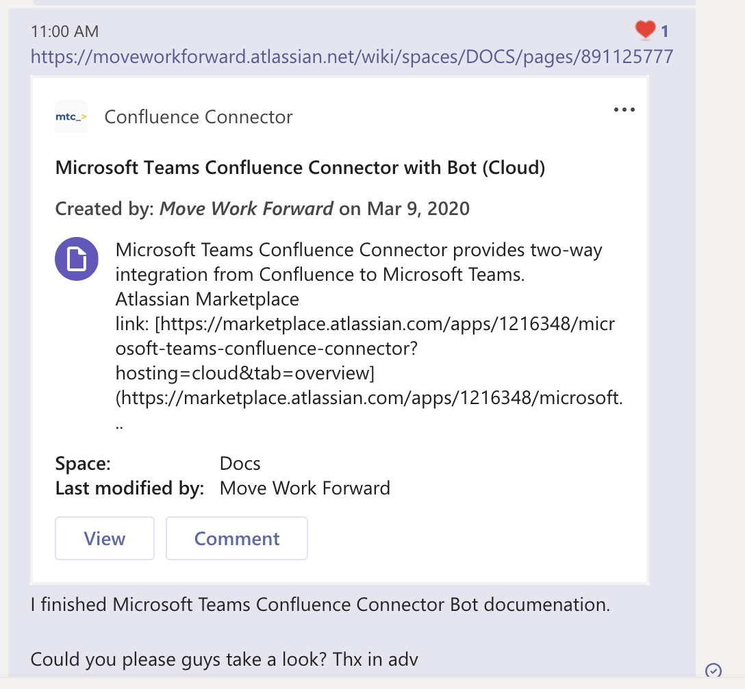 Advanced Microsoft Teams Confluence Connector for Confluence Cloud