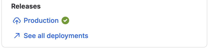The Releases panel displays deployment information associated with the Jira work item.